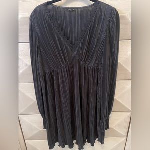 Pleated black dress